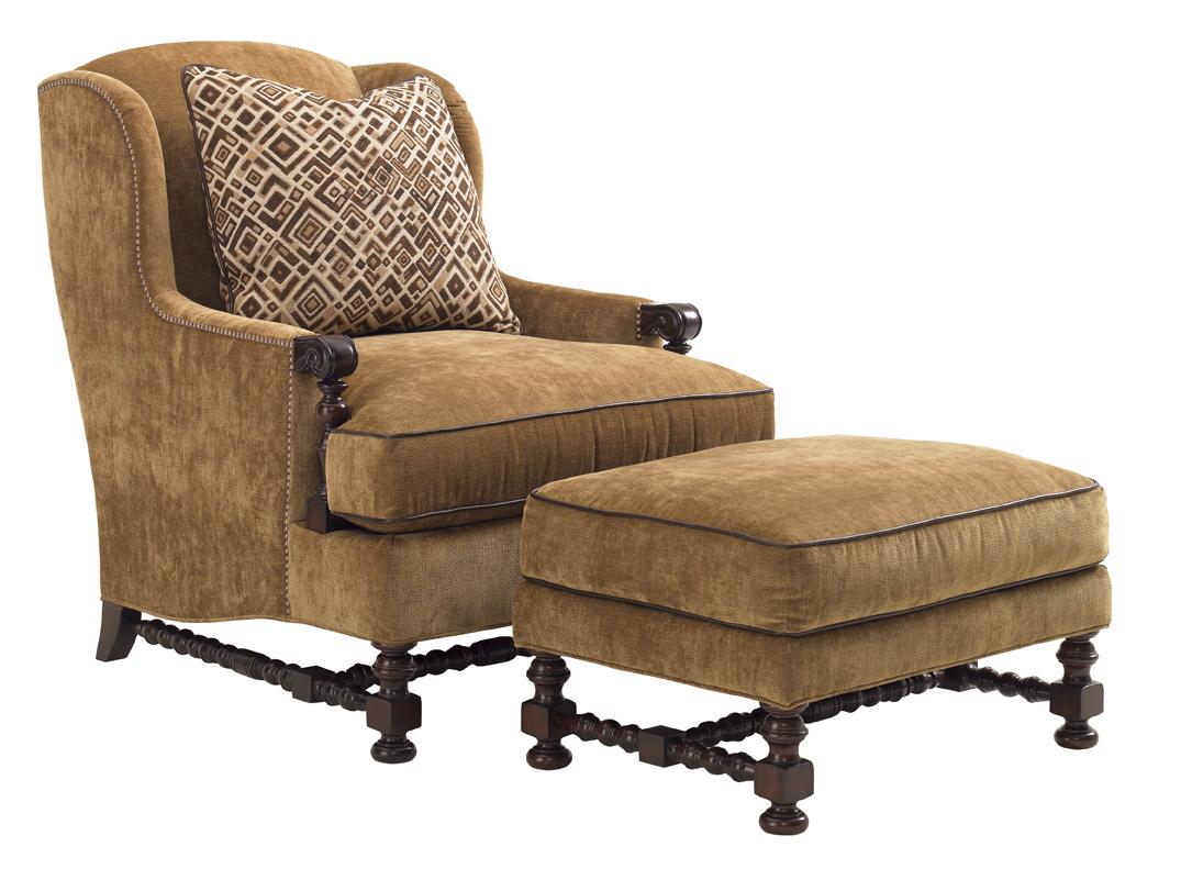 Lexington Lexington Upholstery Bradbury Chair with Wing Back and Turned